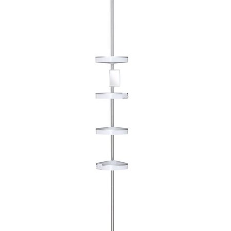 BETTER LIVING HiRISE 108 in. H X 8 in. W X 10.63 in. L White Tension Shower Caddy 70054
